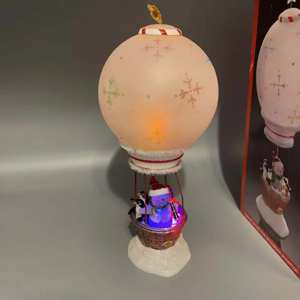 Christmas Lighted Hot Air Balloon w/ Snowman & Penguins by JC Penney Home Tested